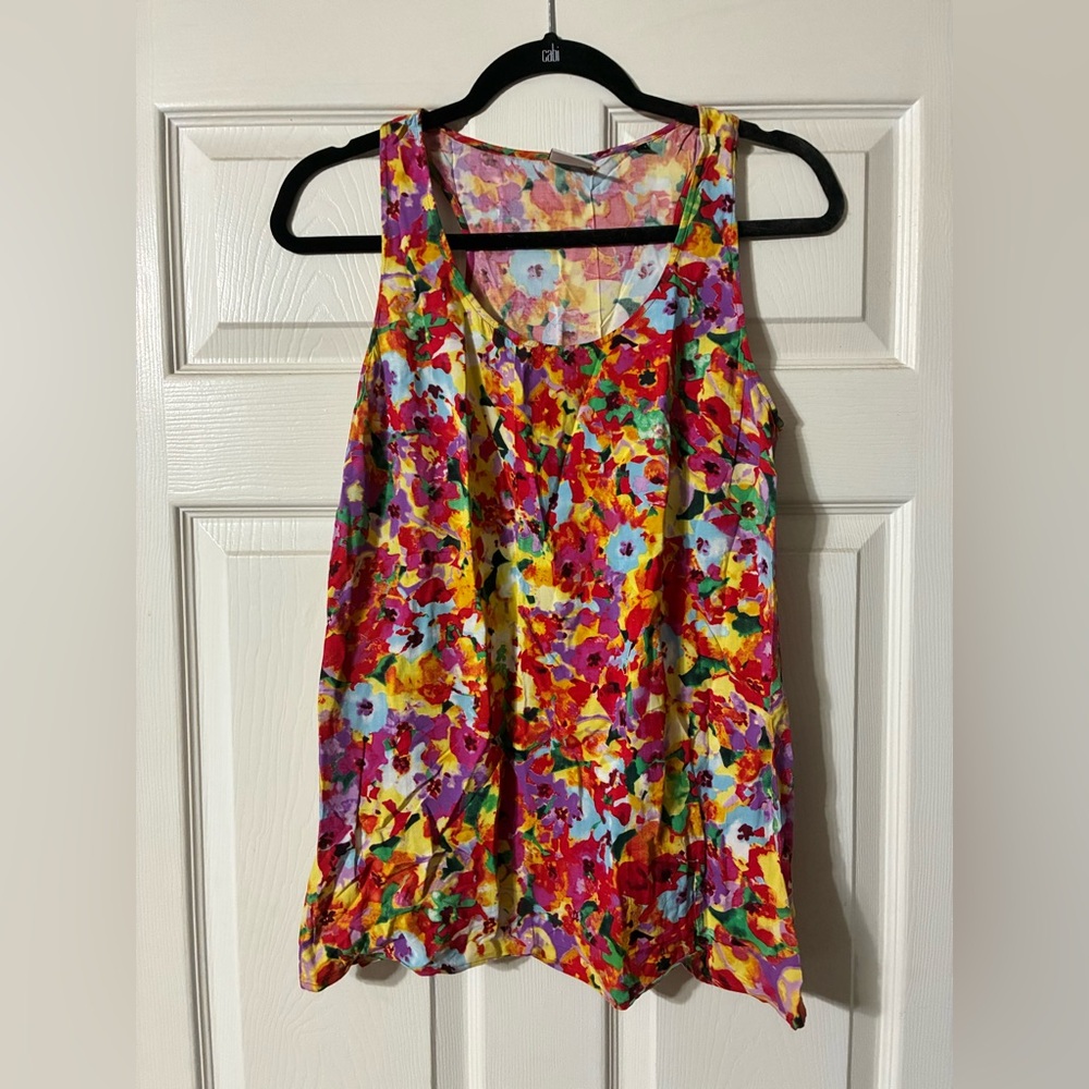 CAbi Multicolor Floral Tank Top